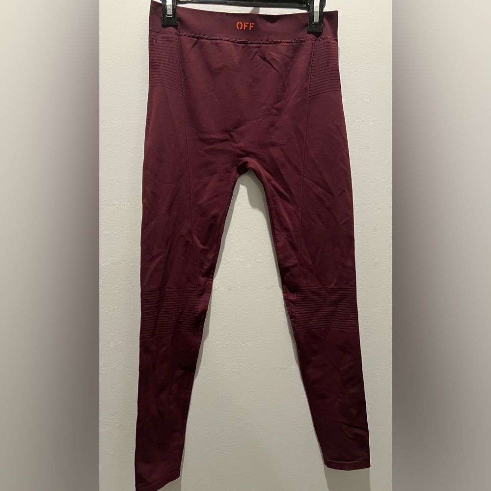 Off-white brand l/xl seamless fig pureed pumpkin leggings